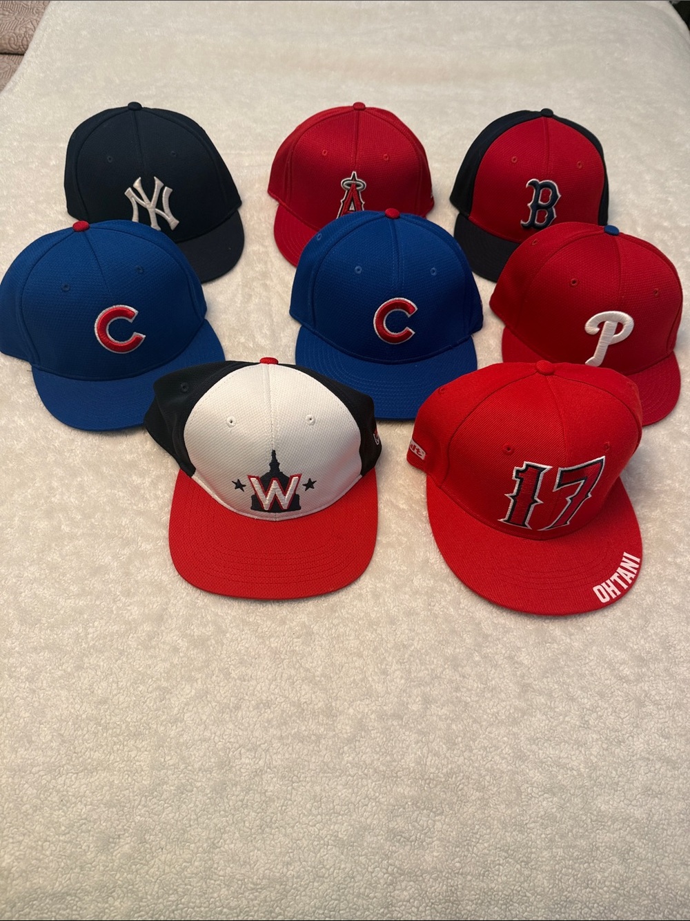Kids Baseball Team Logo Cap - Red, Blue, Navy